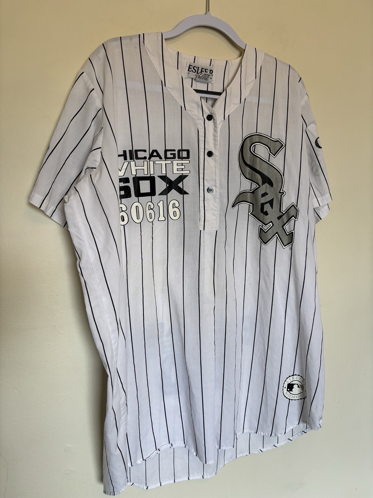 Vintage 90s Esleep Chicago White Sox Pajama Sleep Nightshirt O/S Loungewear
