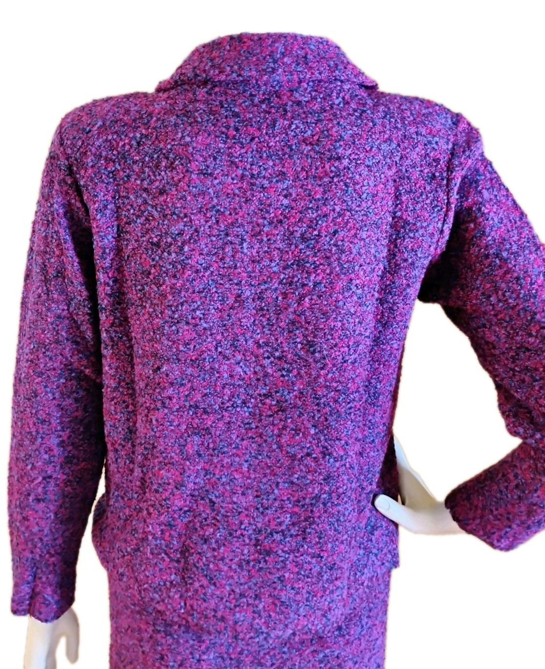 VTG 70’s „Laura by Alyzia” Purple & Pink Tweed Boucle Knit Shirt & Jacket