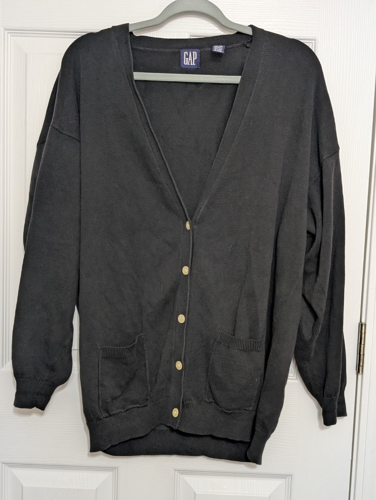 Vtg Gap Blue Preppy 3 Pc Outfit Size 11/12 Cardigan Sweater Blouse And Skirt