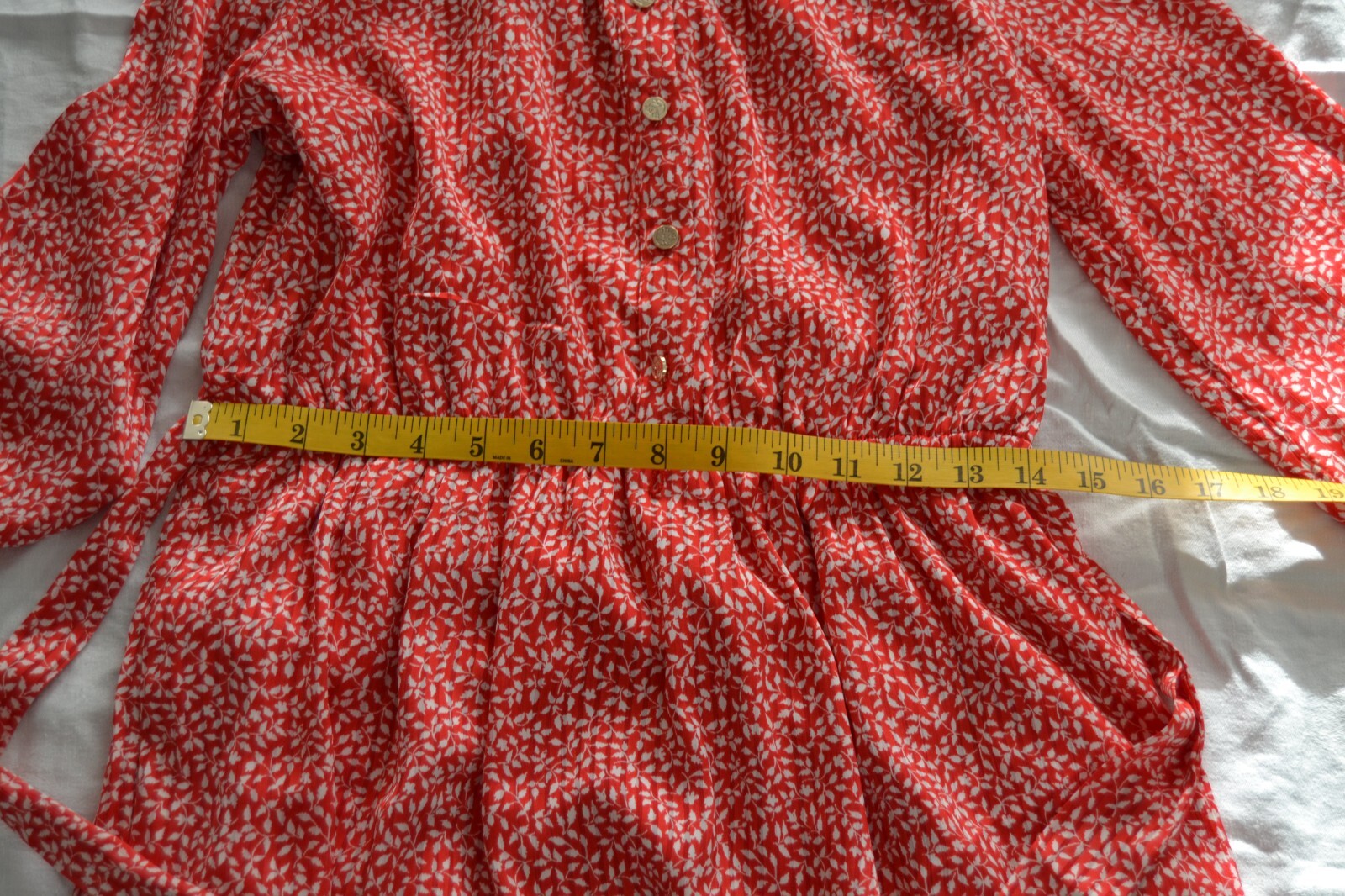 DRAPER JAMES Button Front Shirt Dress RED/CREAM Size S Vintage Fully Lined NWT