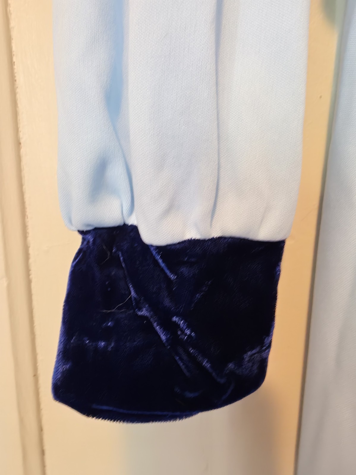 Vintage Montgomery Ward Rayon Velvet Blue 2 Piece Dress – See Tag For Size