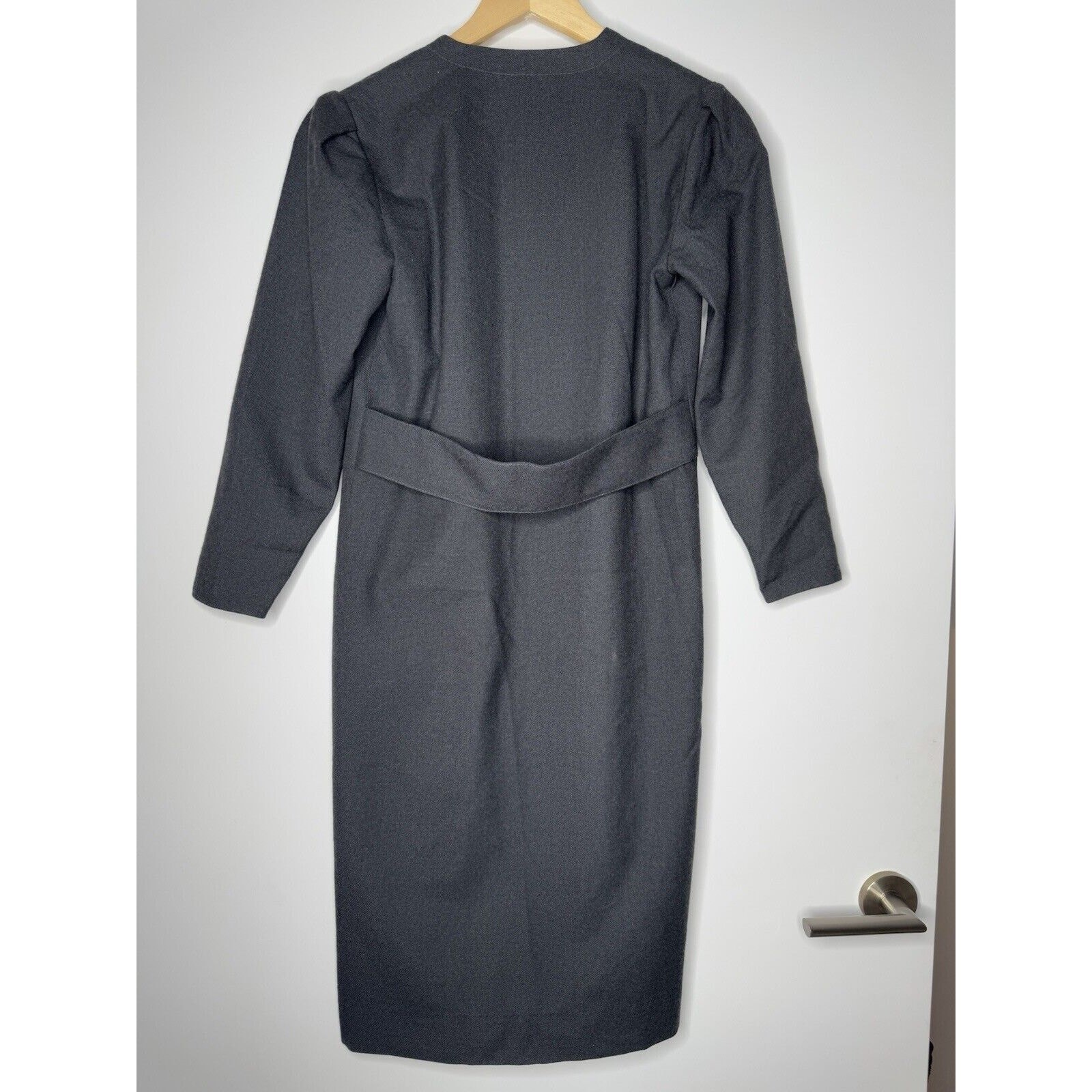 Vintage William Pearson Size 4 Wool Coat Button Jacket Long Peacoat Magnin Grey