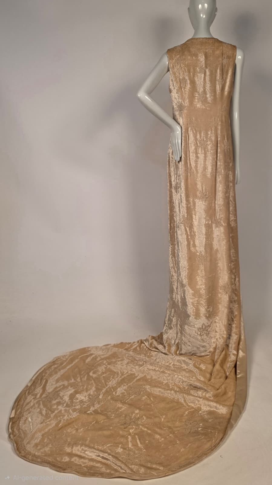 WEDDING WORTHY 1920’S BLONDE SILK VELVET BRIDAL COAT FOR DRESS W PEARL STAR