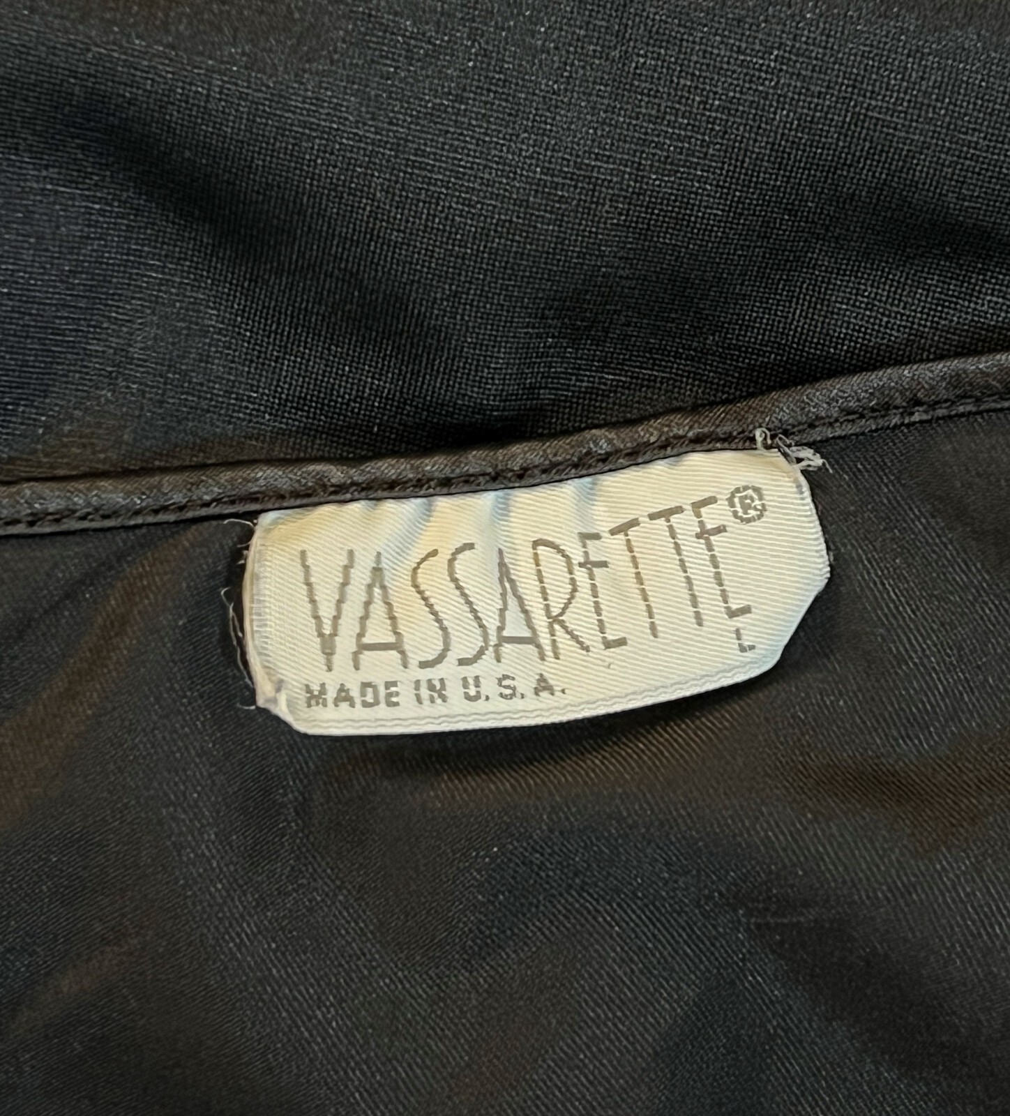 Vintage Vassarette Black stretch bodice Olga Style Nightgown Size LARGE