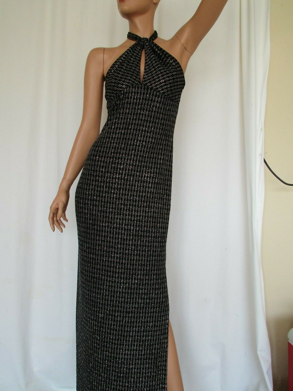women fashion style dress black and silver party dress
