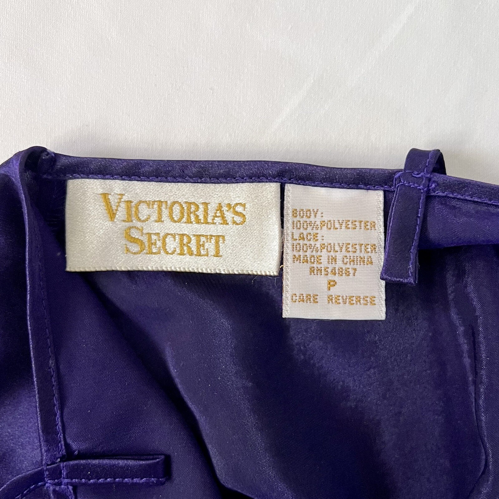Vintage Victoria’s Secret Gold Label Women’s Size S Purple Teddy Bodysuit Lace