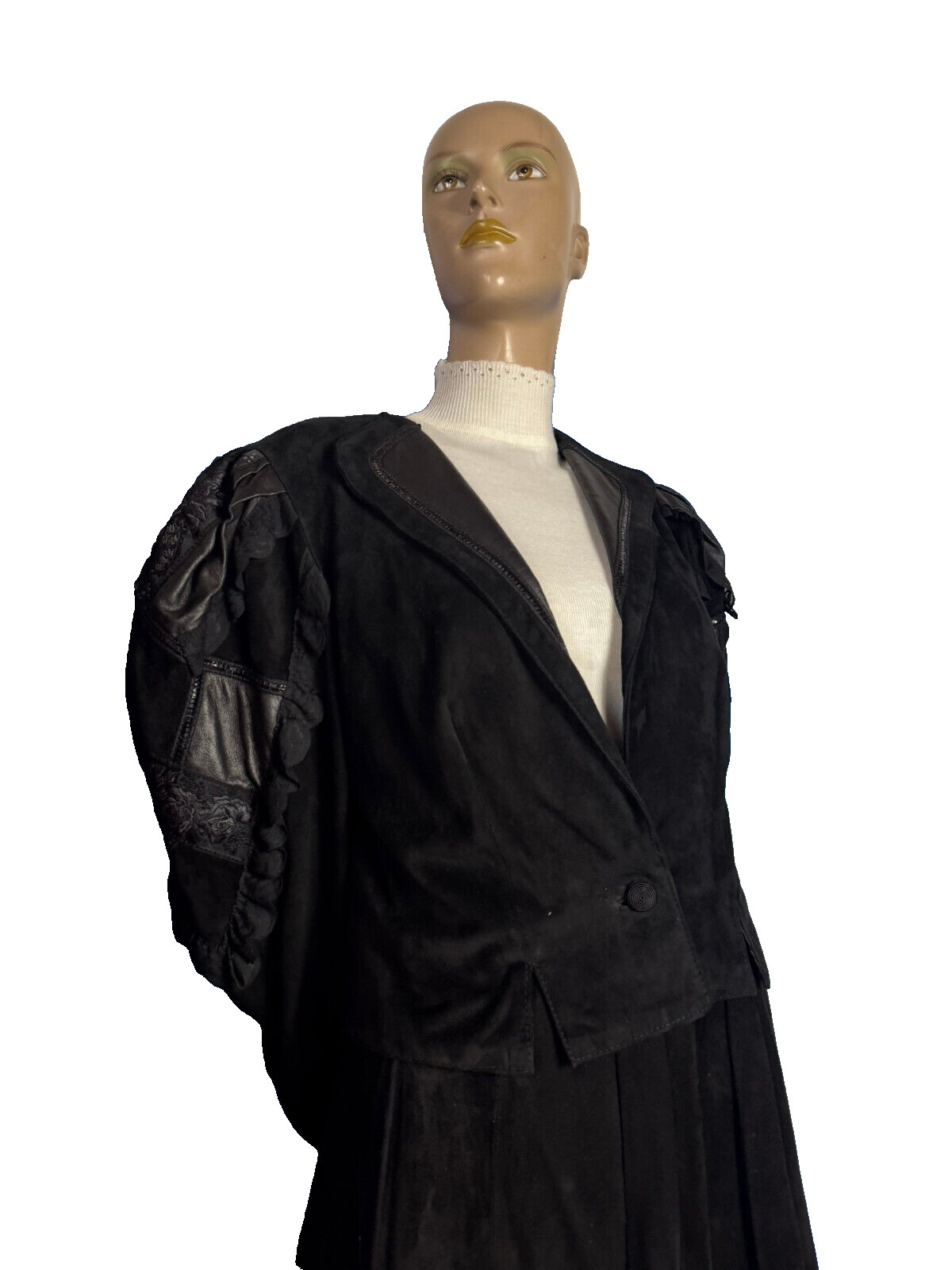 Victorian Suede Jacket Dress by Feiner – Size 38/40