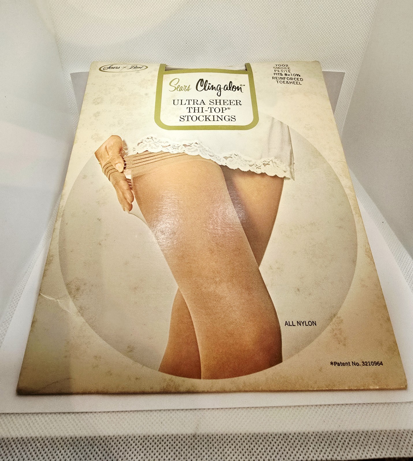 Stocking Sears Cling-alon Ultra Sheer Thi-Top Smoke Petite 7002