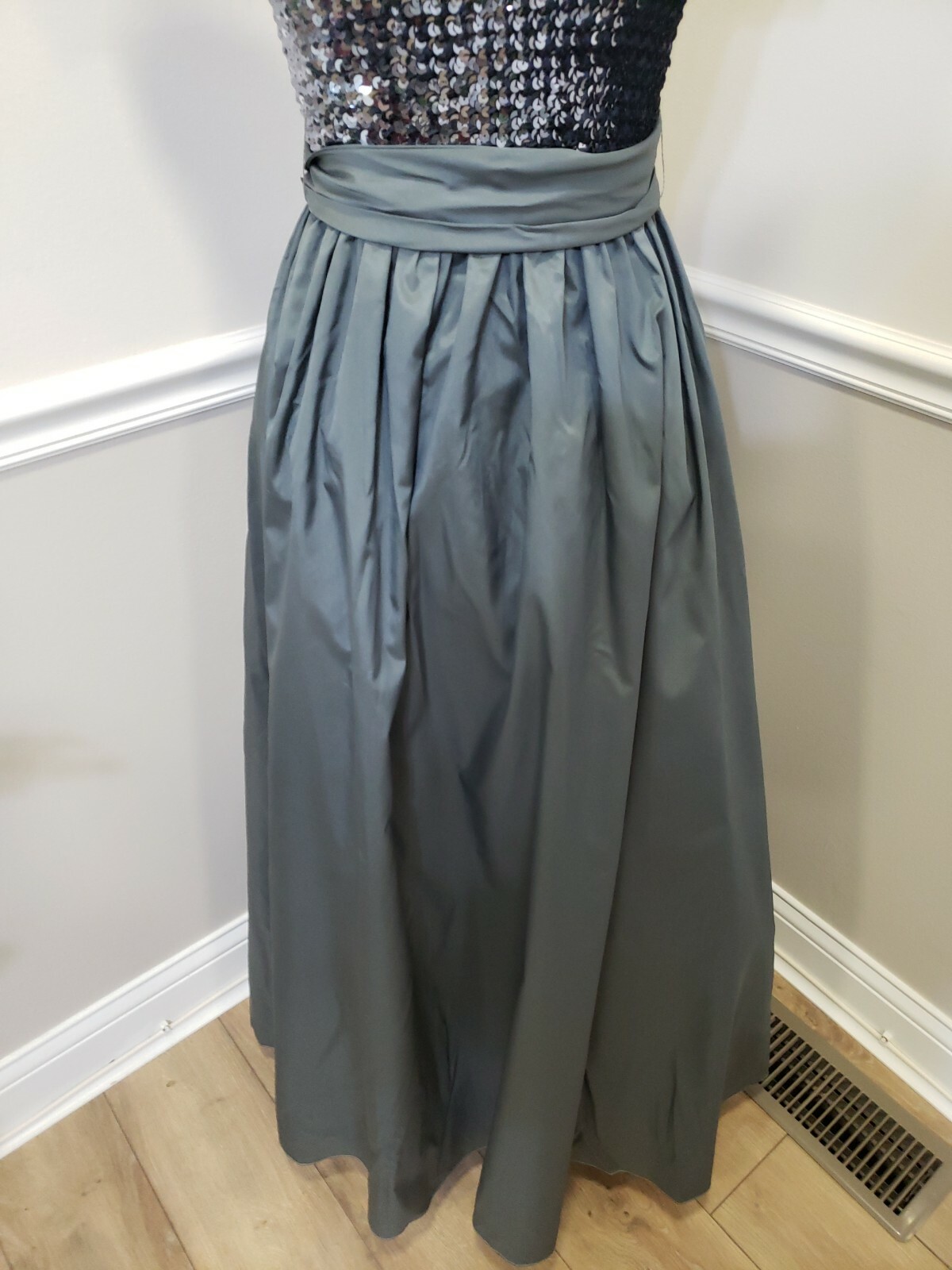 Vintage’80 Sequins Corset /Taffeta Prom Formal Dress S