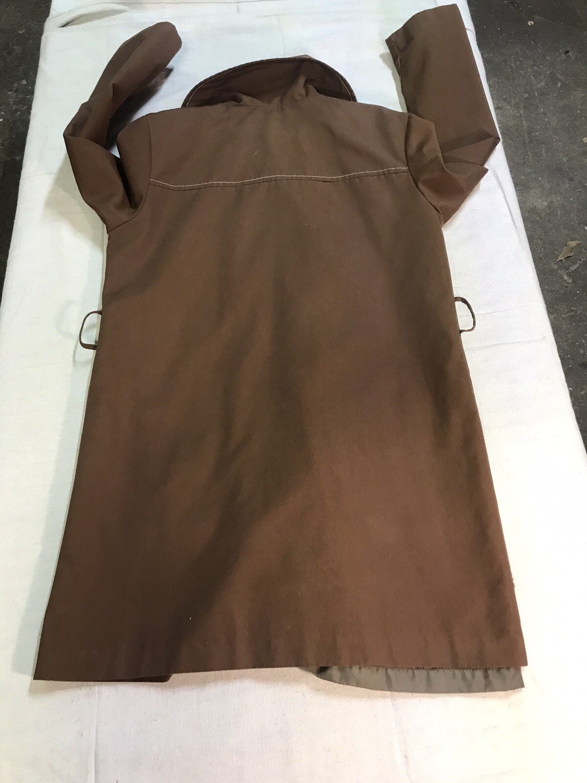 vtg penneys wmns water resistant coat brown 60s 70s sz 12 mod style v4053