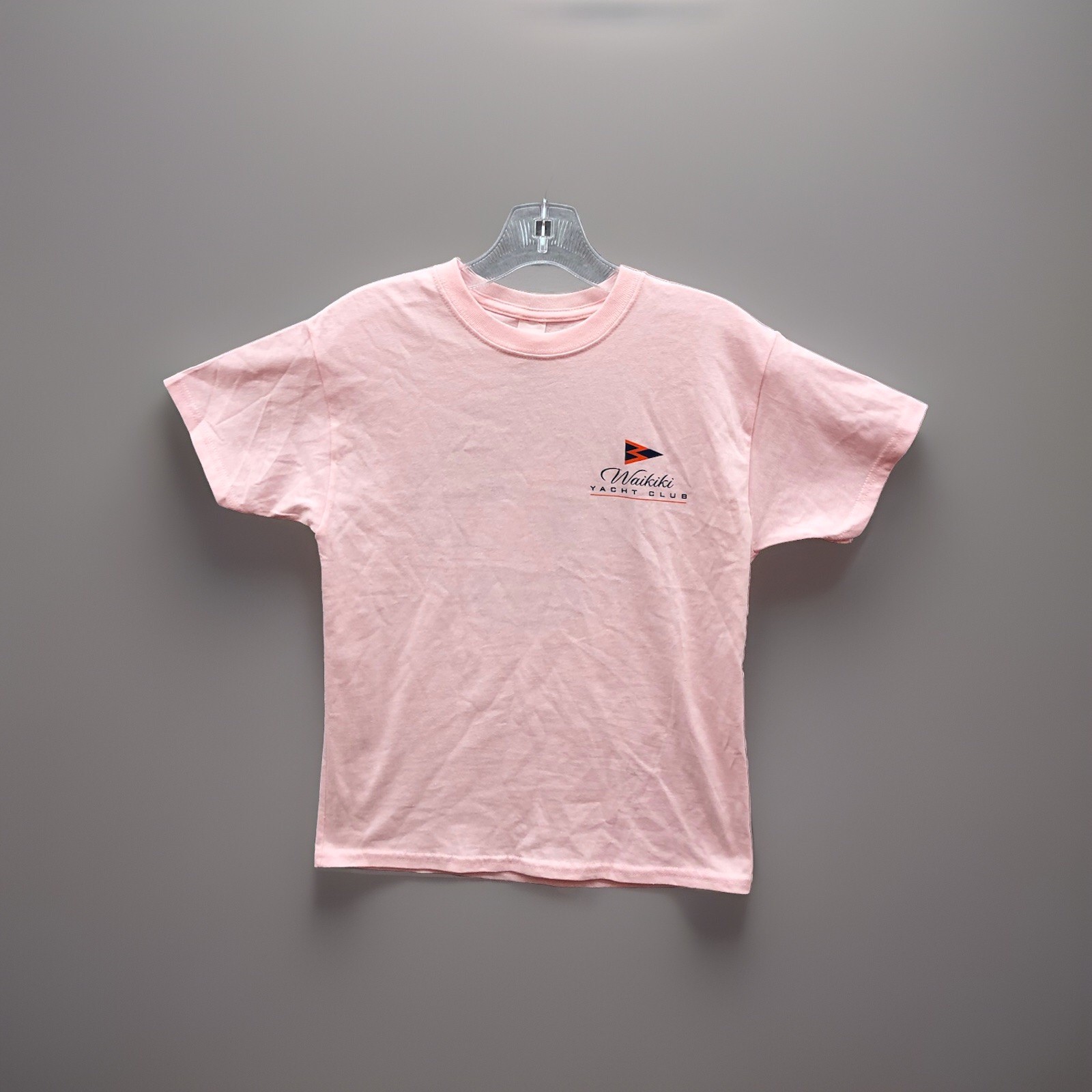 Vintage 1980’s Waikiki Yacht Club Pink T Shirt Women Size M Retro Hawaii Hanes