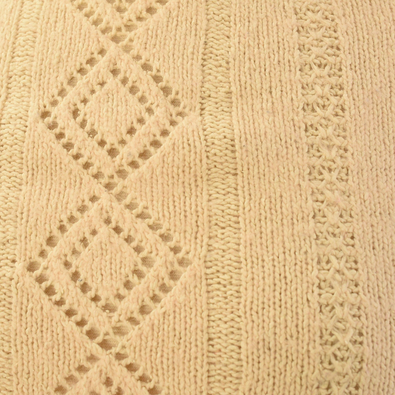 90s Vintage Silk Angora Cream Turtleneck Sweater Womens S Geometric Soft Girl