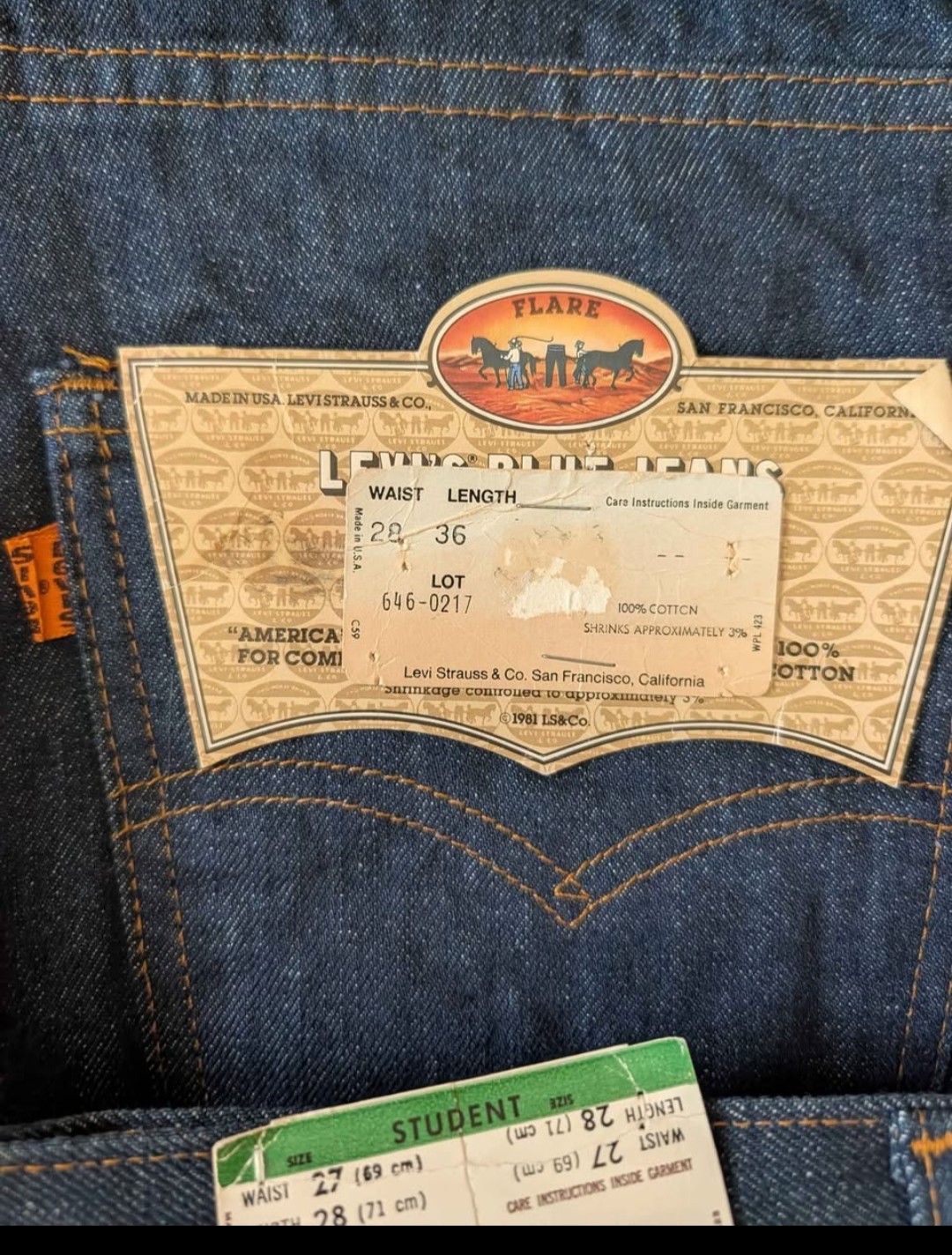 VTG 70s Levis Big Bell Student Jeans Orange Tab USA LOT OF 15 NOS