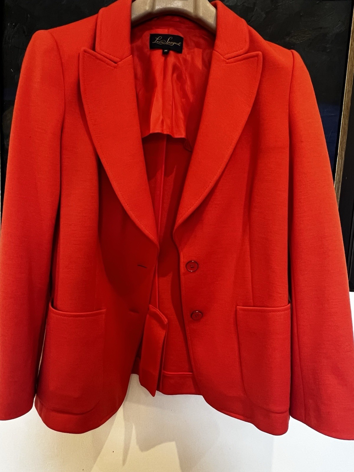 Blazer Jacket Louisa Spagnoli Size M Italy Wool Gorgeous Peach
