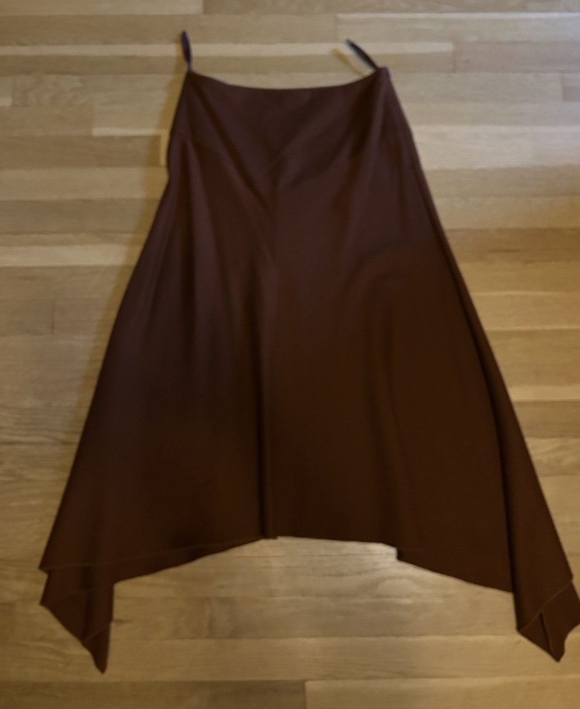Vintage Balenciaga Designer Skirt Rust Wool Cashmere Scarf Hem 38 Midi Rare