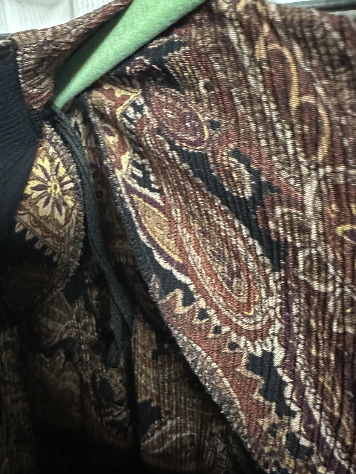 Vnt 90’s Brett Alixander Dress Paisley 11/12 Med Button Up Maxi Witchy Modest