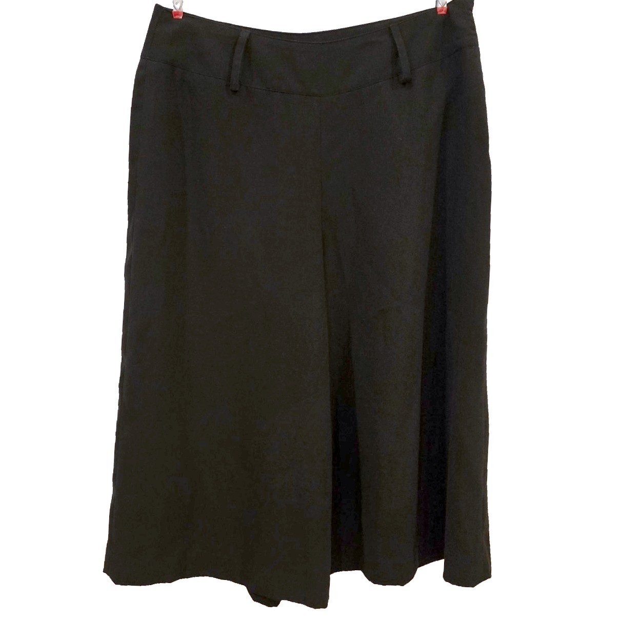 VTG 2000s Worthington Culottes Pants Womens 10 Black Gaucho Wide Leg Crop