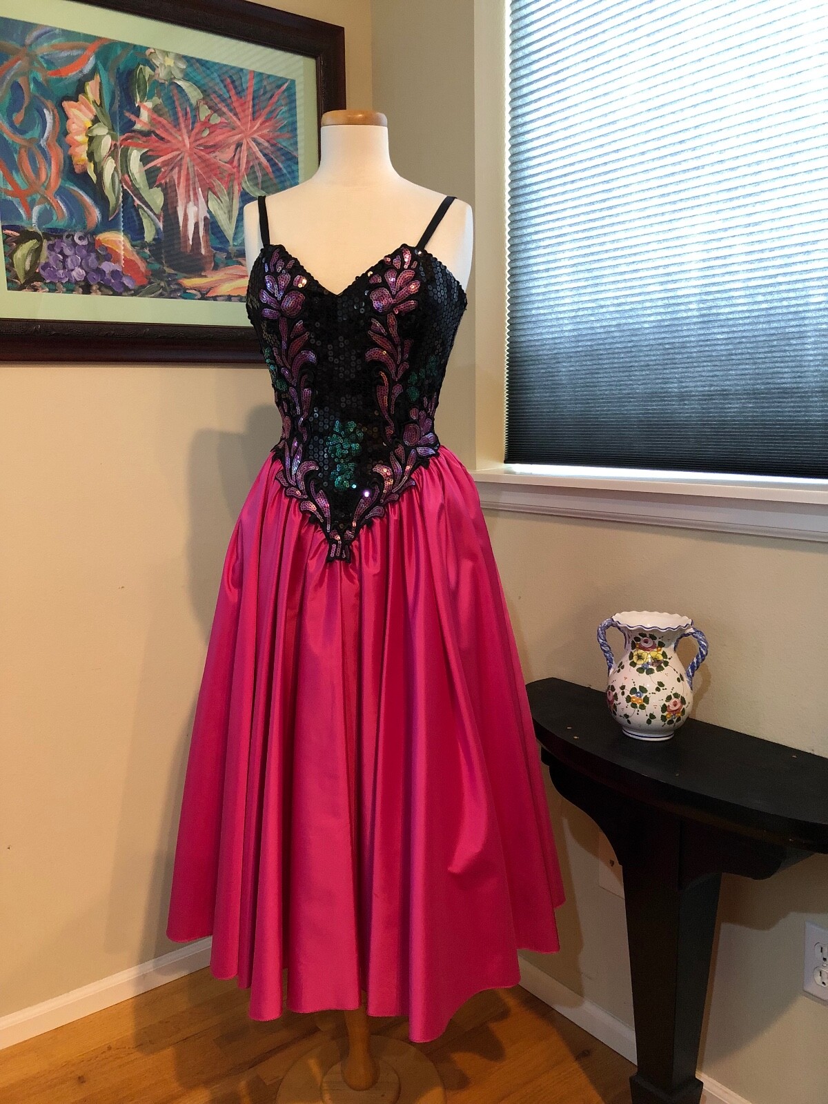 Vtg 80s Jewel Tone Ballerina Formal/ Sequin Tutu Bodice / Nieman Marcus XS