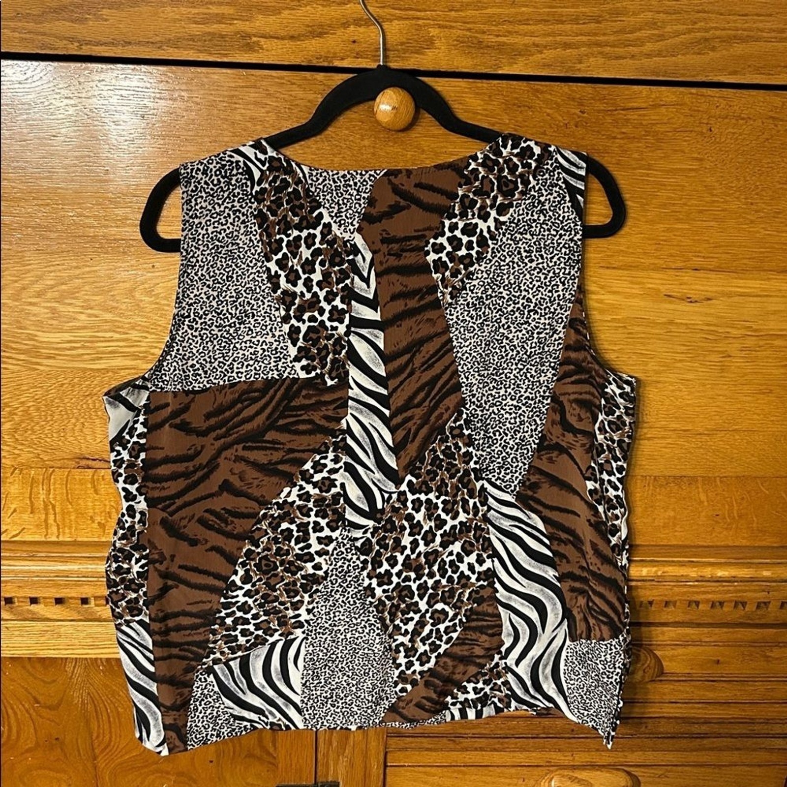 Vintage Y2K Indie Sleaze 3 Piece Set Mixed Animal Print Shirt Tank Skirt Club