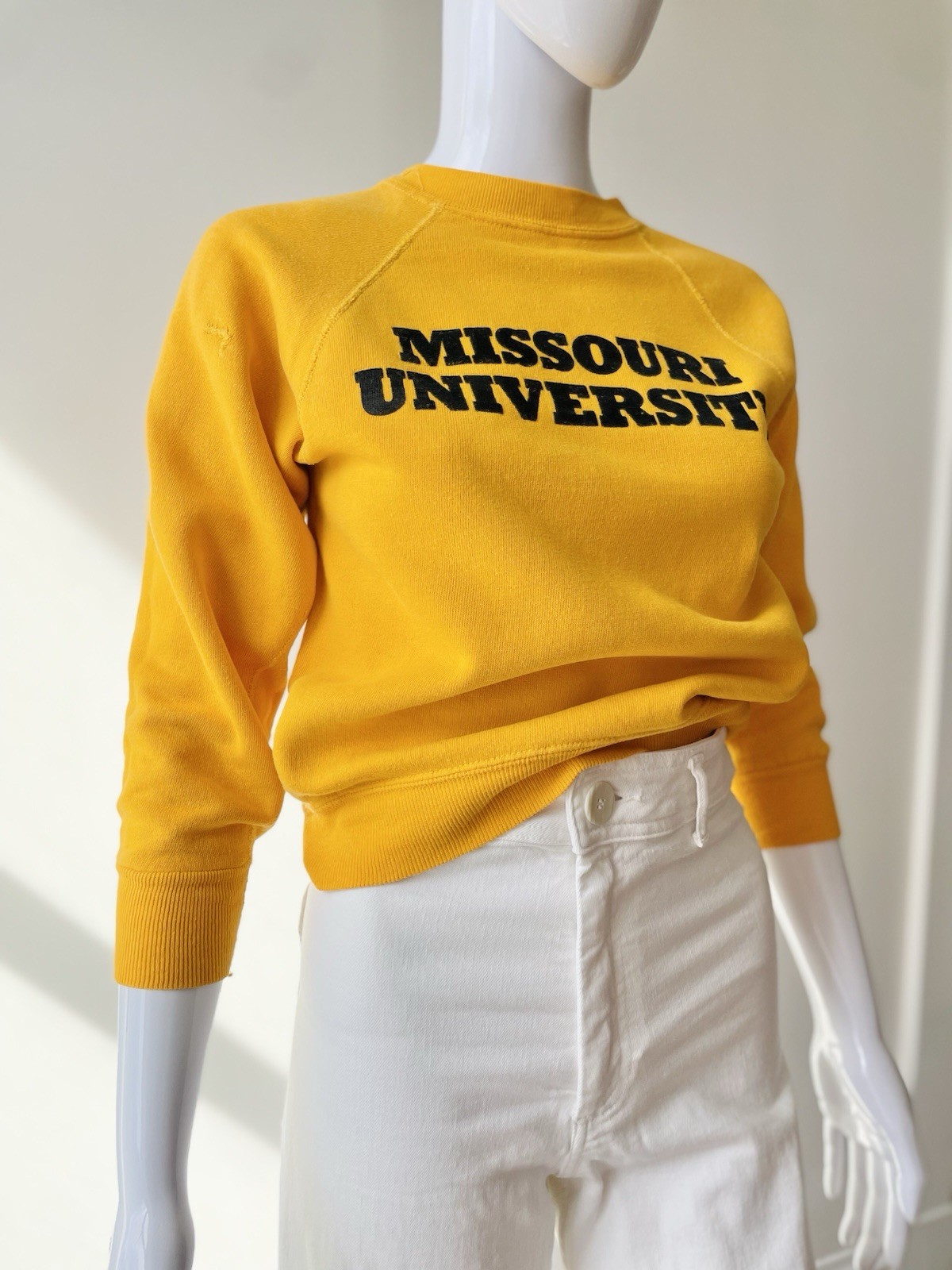 Vintage XS Sweatshirt 70s Artex University Missouri Mizzou Raglan Crewneck GUC