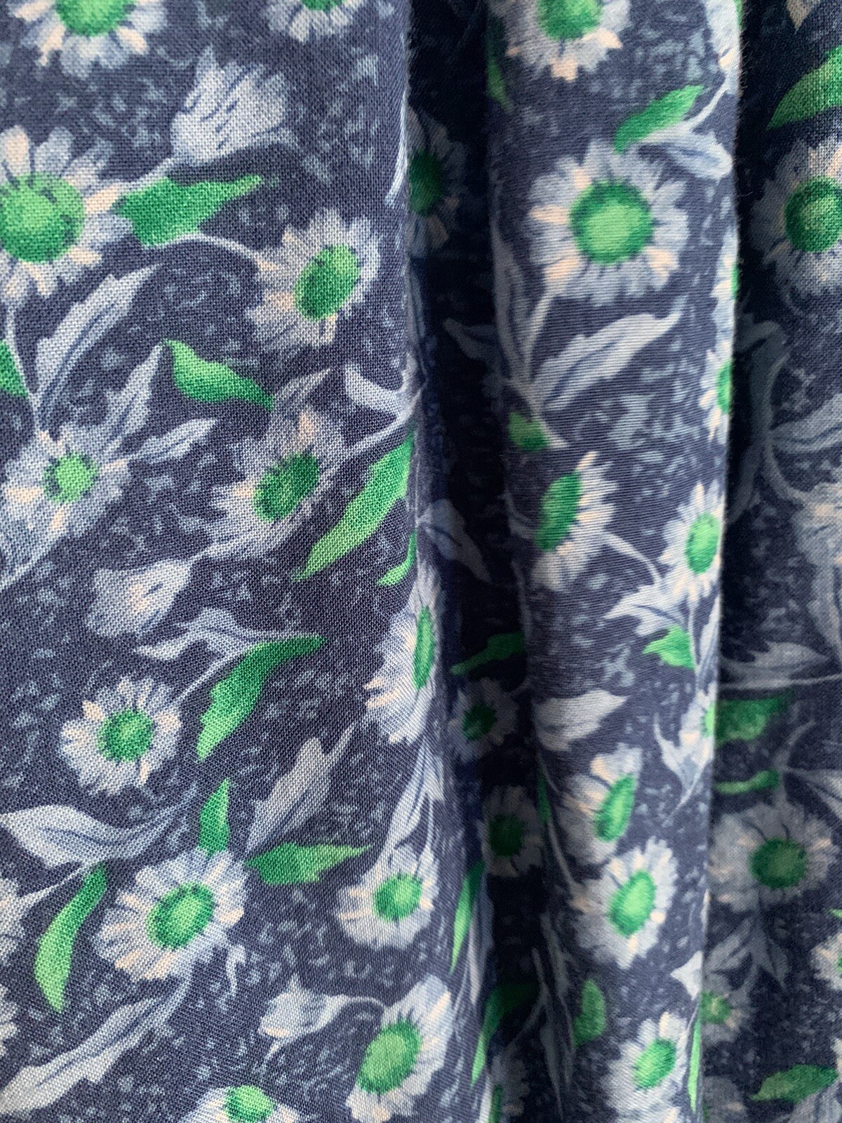 Vintage FADS Jumper Shorts Size 16 One Piece Blue Floral Pattern Pockets Zipper