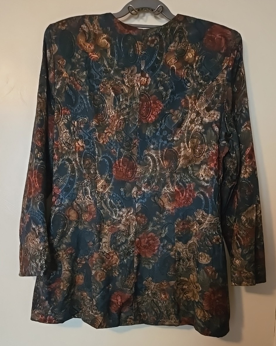 Vintage Just In Thyme LTD Floral Tapestry Blazer | Size 12 | 90s Grannycore