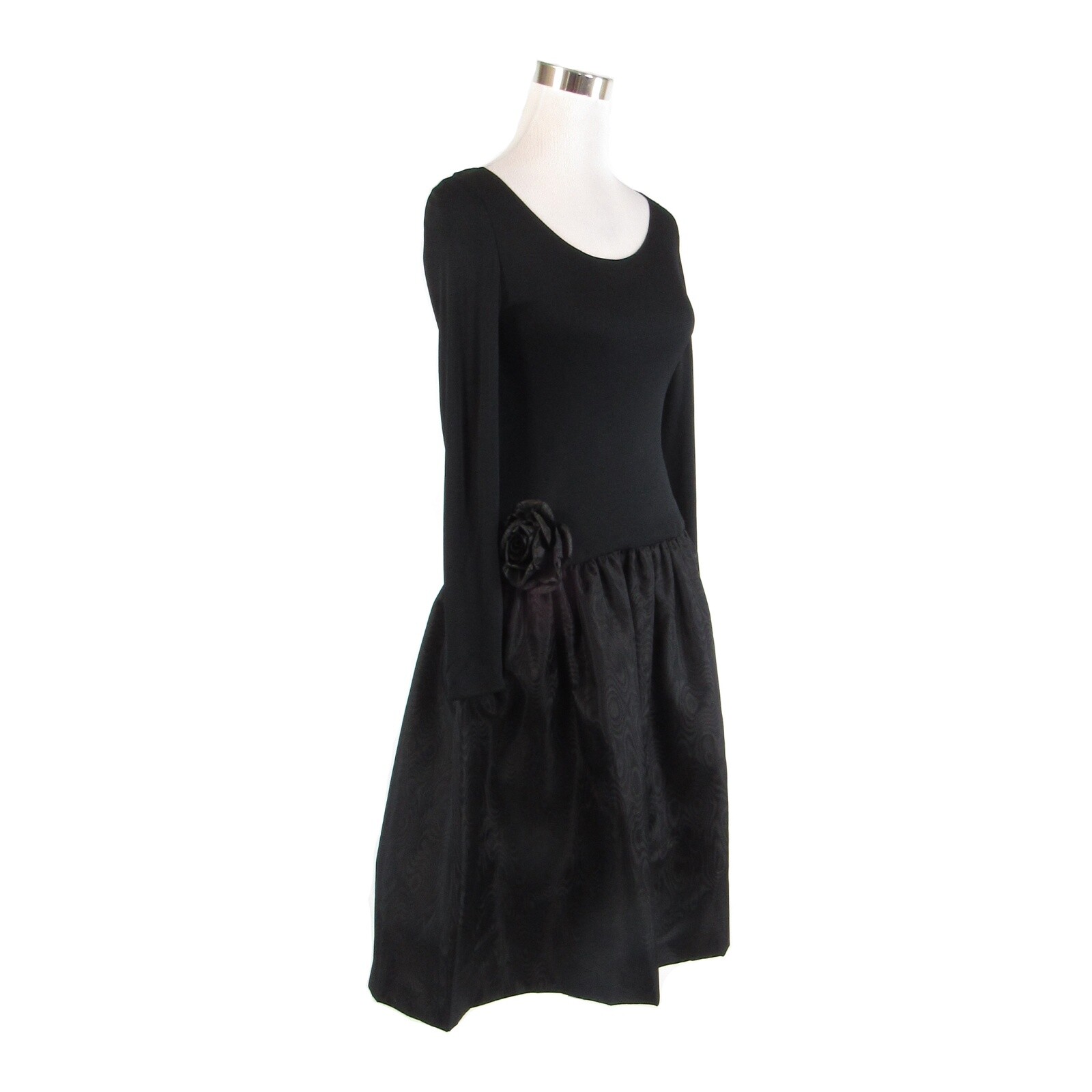 Black JILL RICHARDS long sleeve vintage A-line dress 6