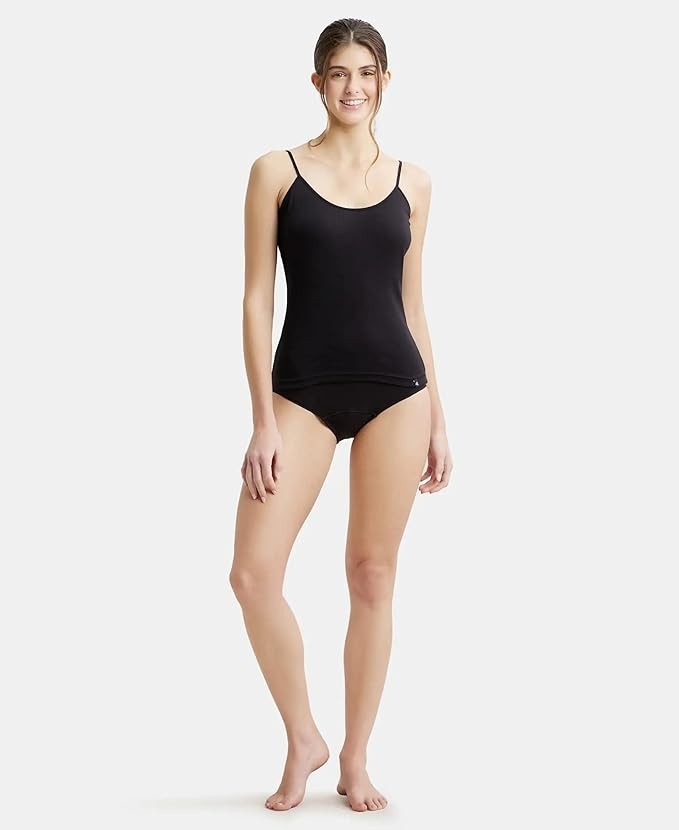 Jockey 1487 Women’s Super Combed Cotton Rib Camisole Adjustable Straps Pack of 1