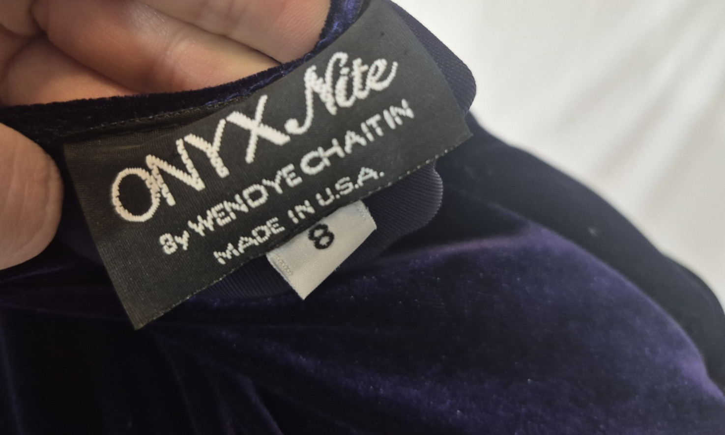 Vintage Y2K 90s ONYX Nite Purple Velvet Party Maxi Dress w/ Jacket US 8