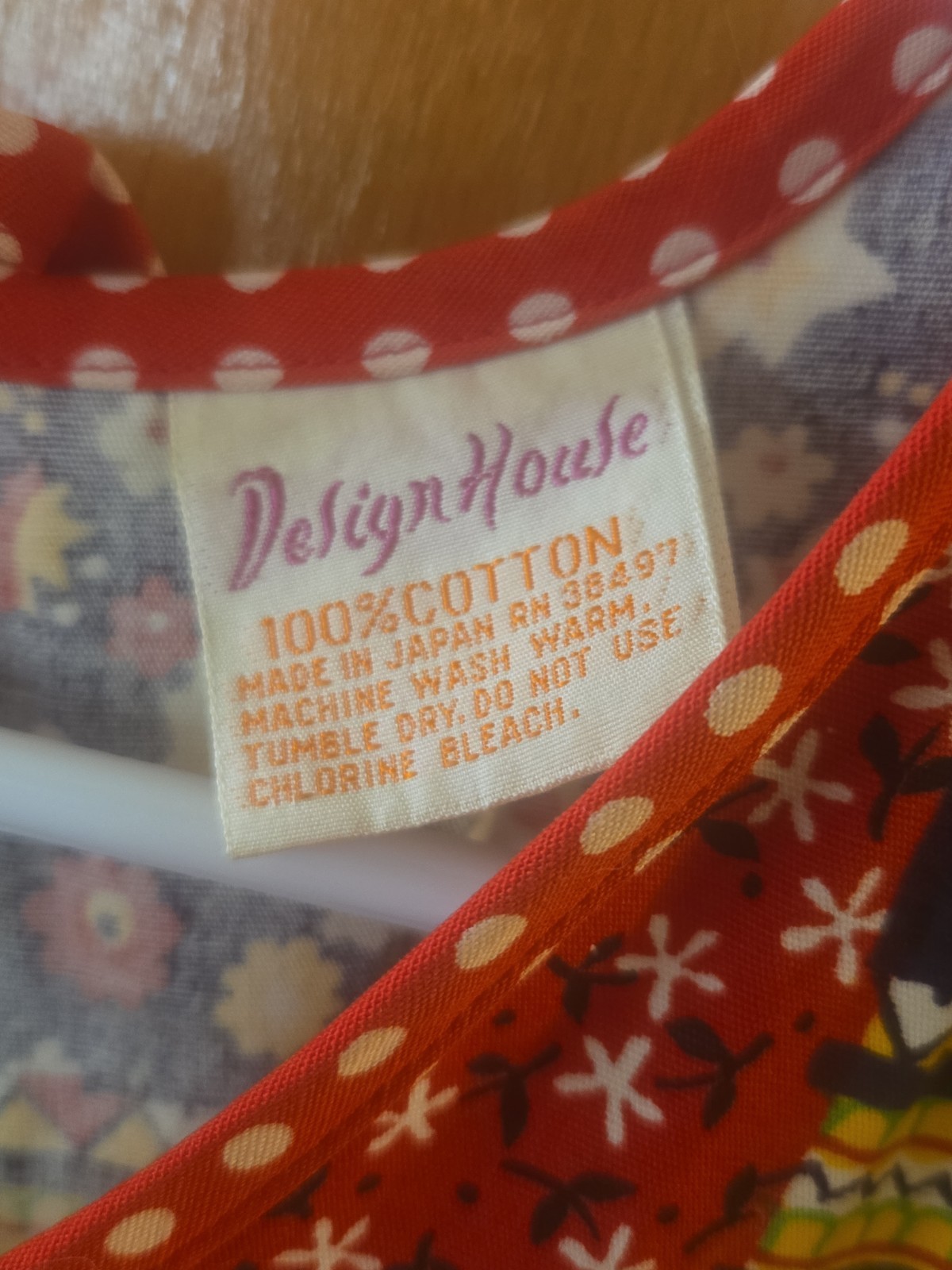 Vintage Design House Patchwork Pinafore Apron Dress Grandma Cottagecore pockets