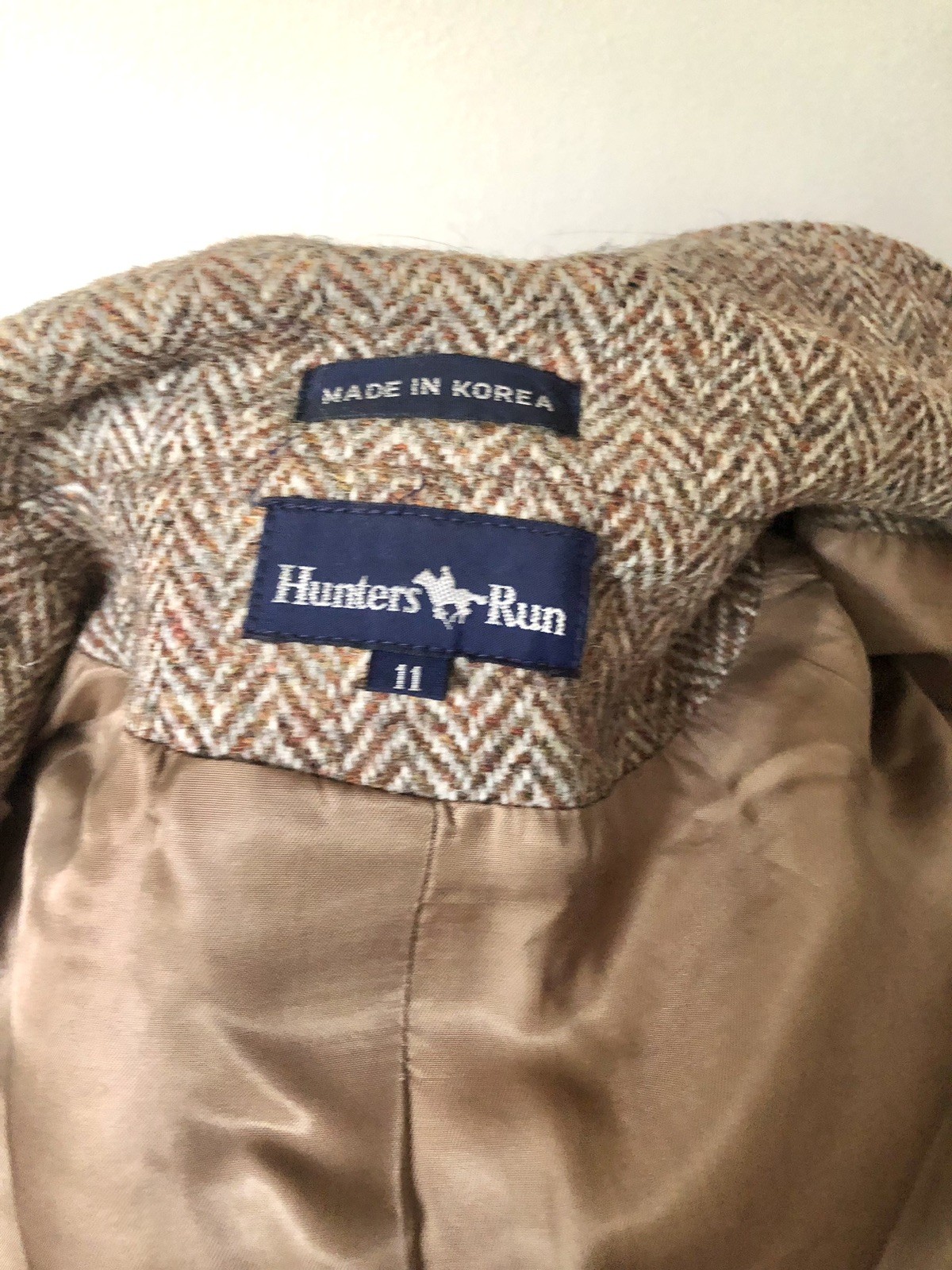 Vintage 80’s Brown Harris Tweed Jacket & Vest Set English Countryside