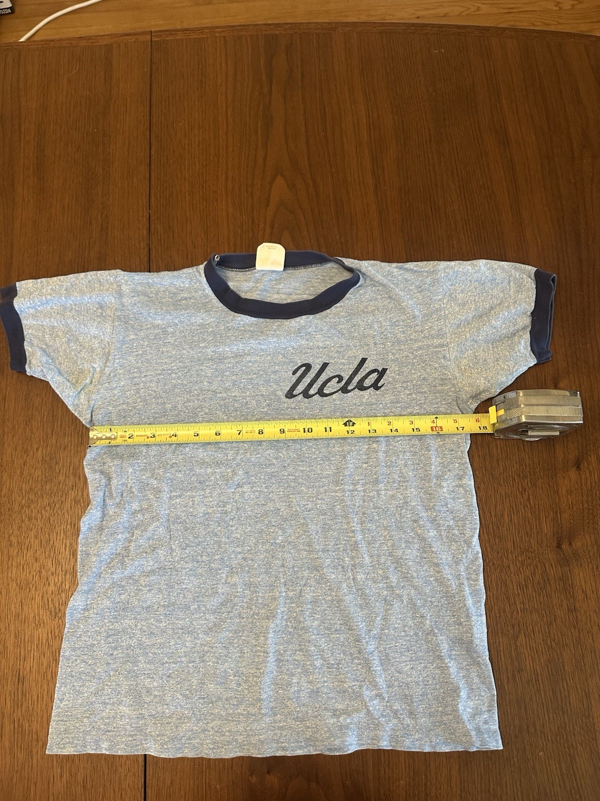 Vintage 1970s UCLA Collegiate Pacific Cotton Blend Ringer T shirt *READ*