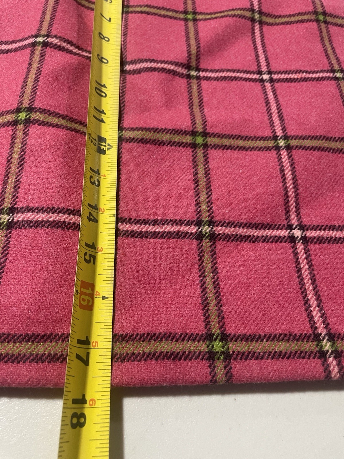 Maxou Vintage Wool Hot Pink Tartan Plaid Pencil Pour Toi Skirt Sz 8 MADE USA