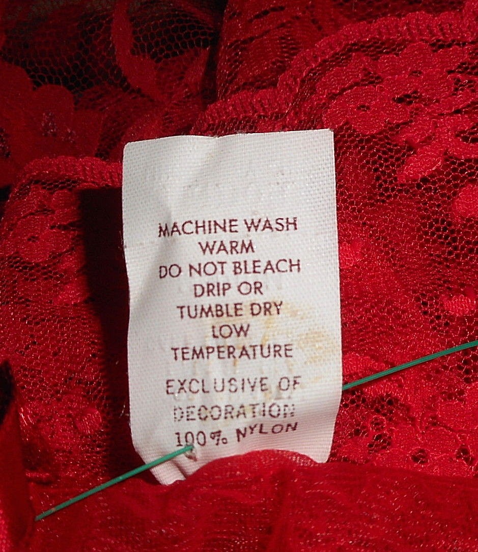 Vintage 1960s, Teddie, Pandora Lingerie by Chic, Lace Satin Sexy Scarlet Mint M