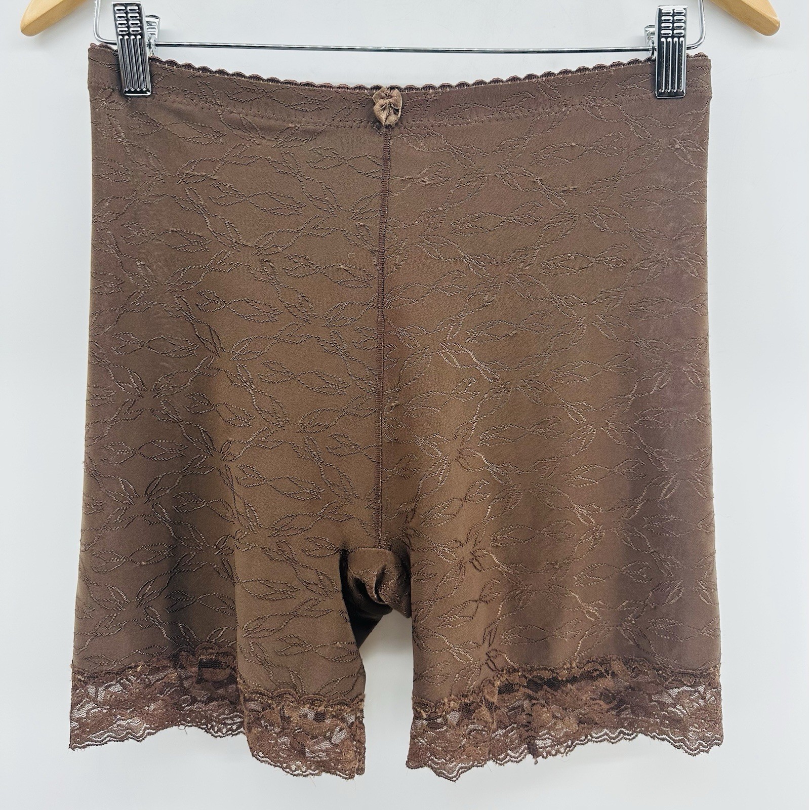 VTG Delta Burke French Knickers Sz 7 Lace High Waist Flower Second Skin PP23