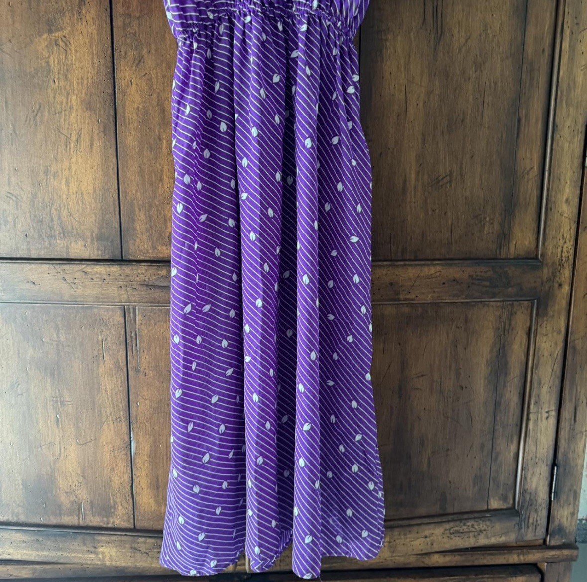 Vintage Billy Jack For Her Purple Striped Midi Dress XS