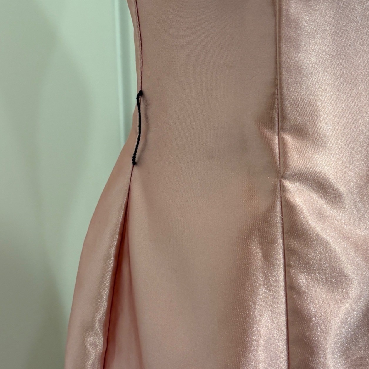 VTG Y2K Jessica McClintock Gunne Sax Pink Satin Strapless Ball Gown Prom Bride 6