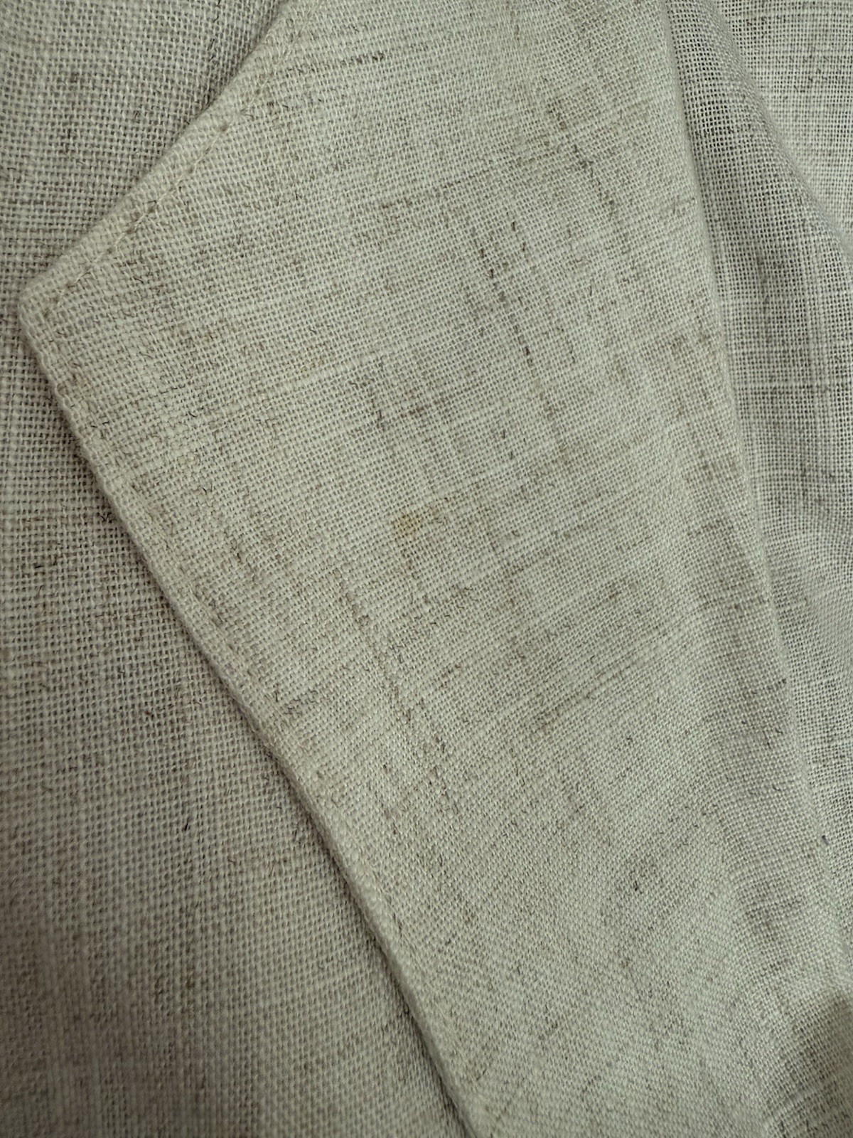 Vintage Sag Harbor Beige Neutral Tone Oatmeal Linen Blazer Size 12 Large **