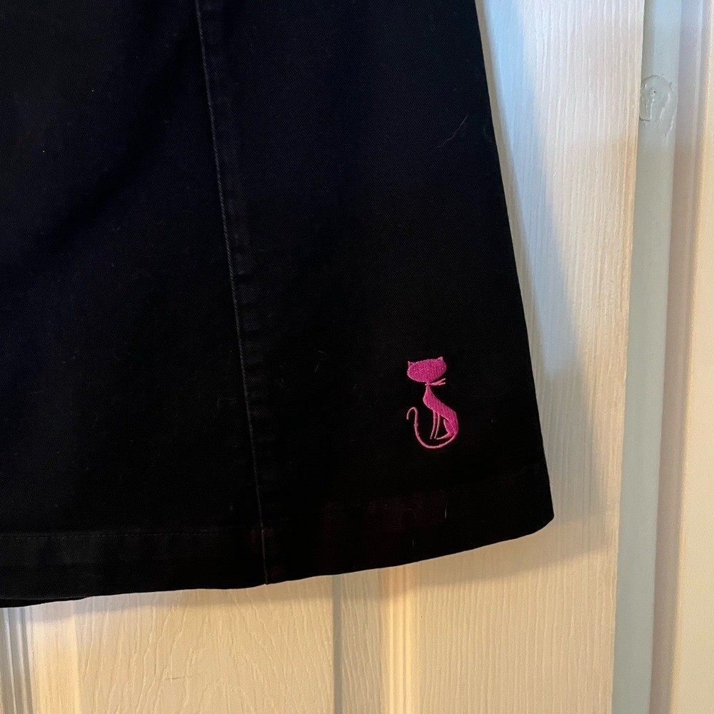 French Kitty Vintage Y2K Black Pink Skirt Cotton Cats France European