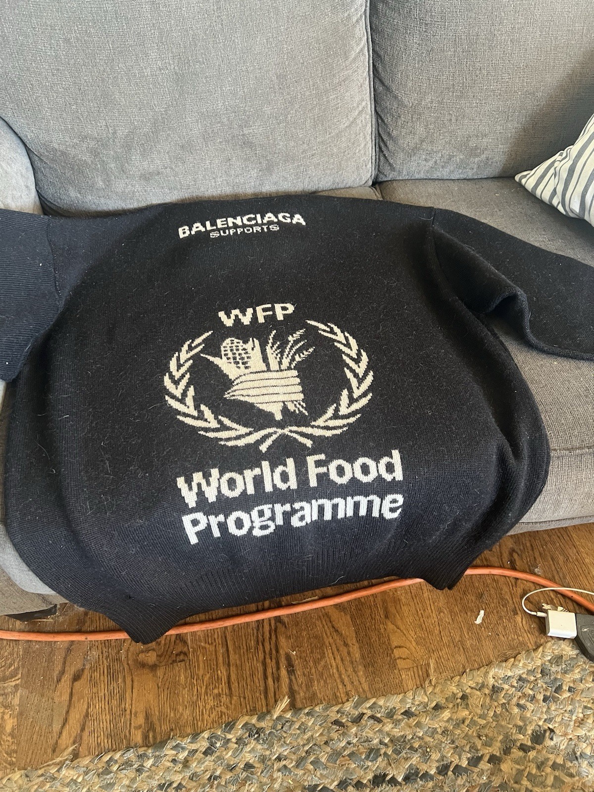 Black Oversized Turtleneck Balenciaga Sweater Supporting WFP. In Great Shape