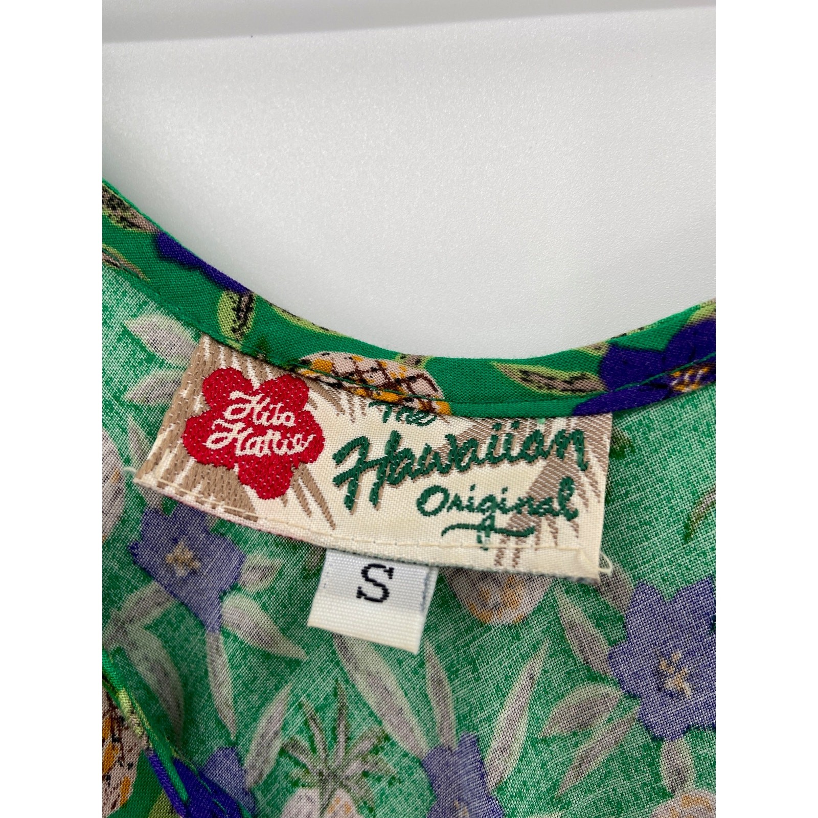 Hilo Hattie The Hawaiian Original Green Pineapple Print Sleeveless Dress Size S