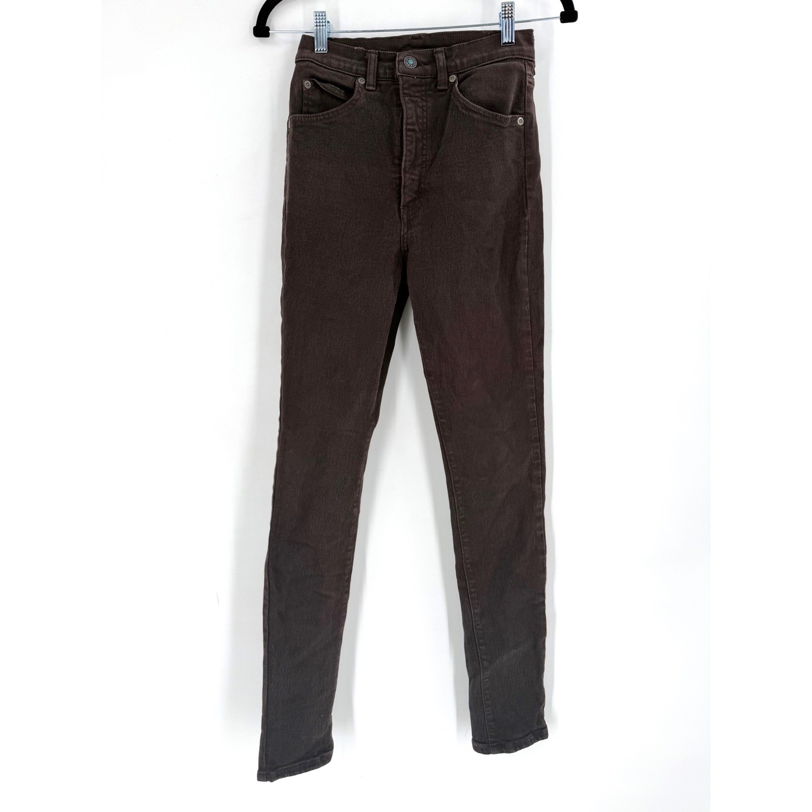 Edwin Skinny Jeans Unisex 29×30 Black Faded Vintage 90s Stretch Grunge Indie