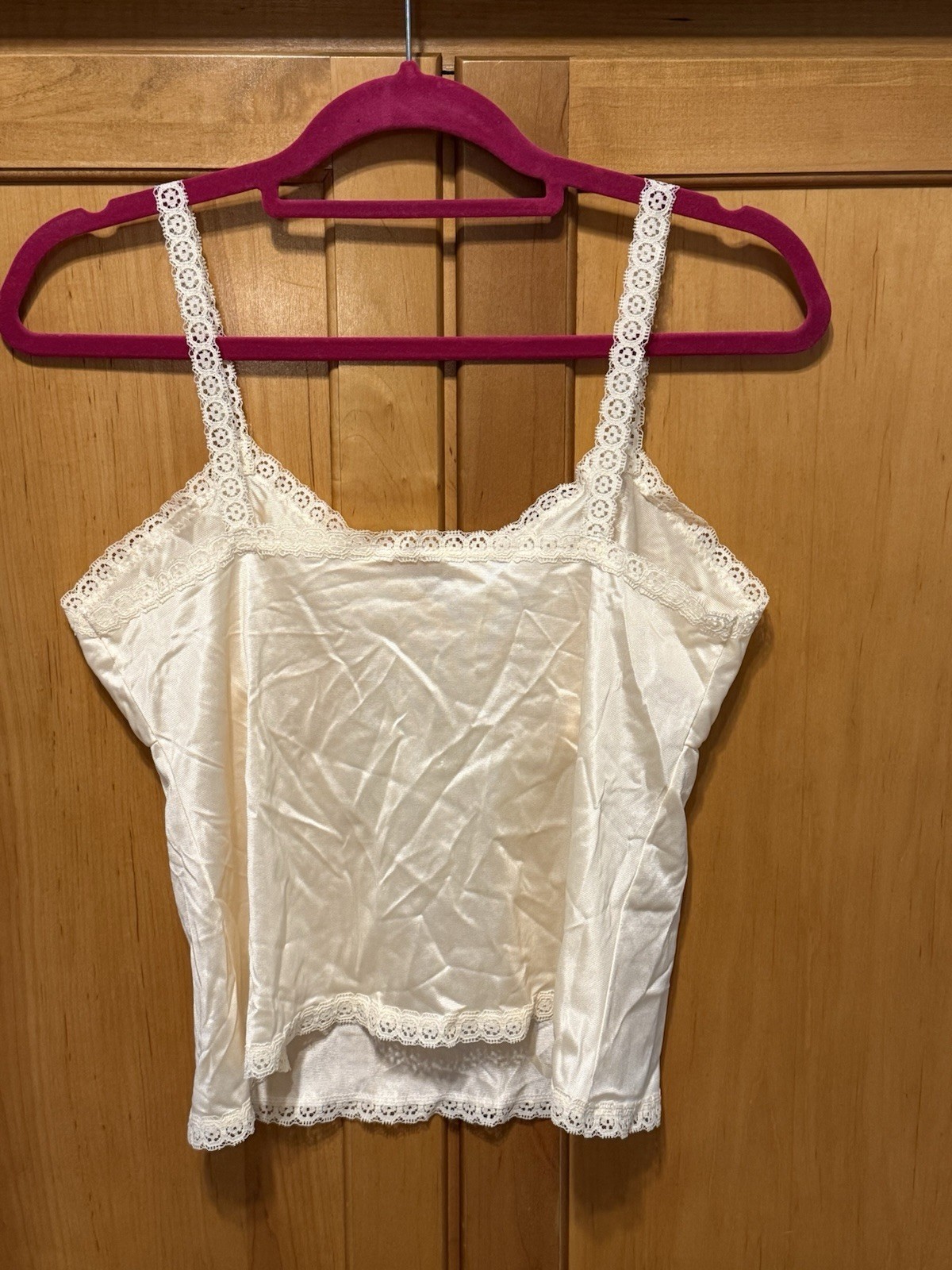 VINTAGE IVORY CAMISOLE Lingerie by Vincent 1950’s Size Medium
