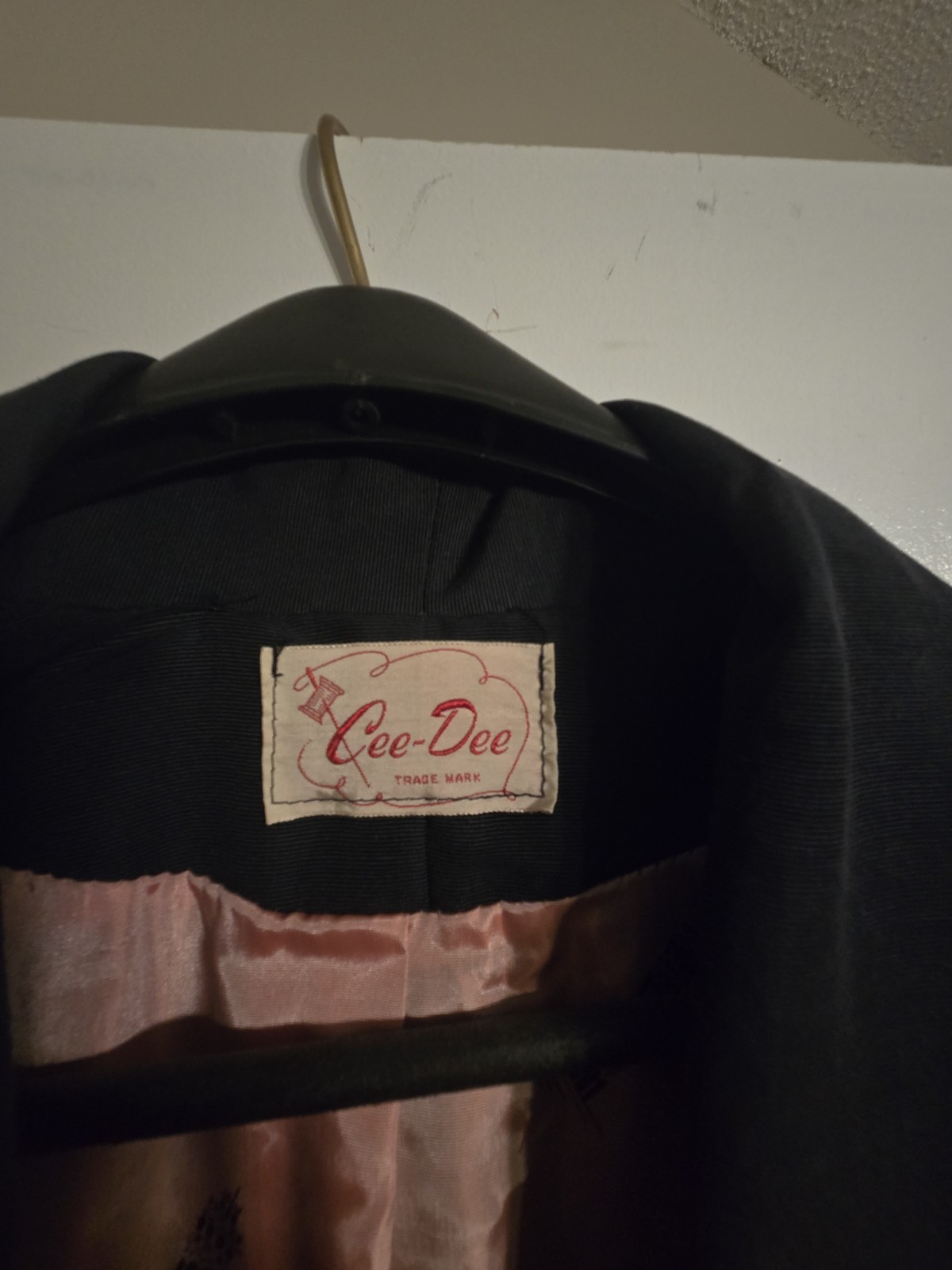 Vintage Cee-Dee Coat Black Lined Women’s