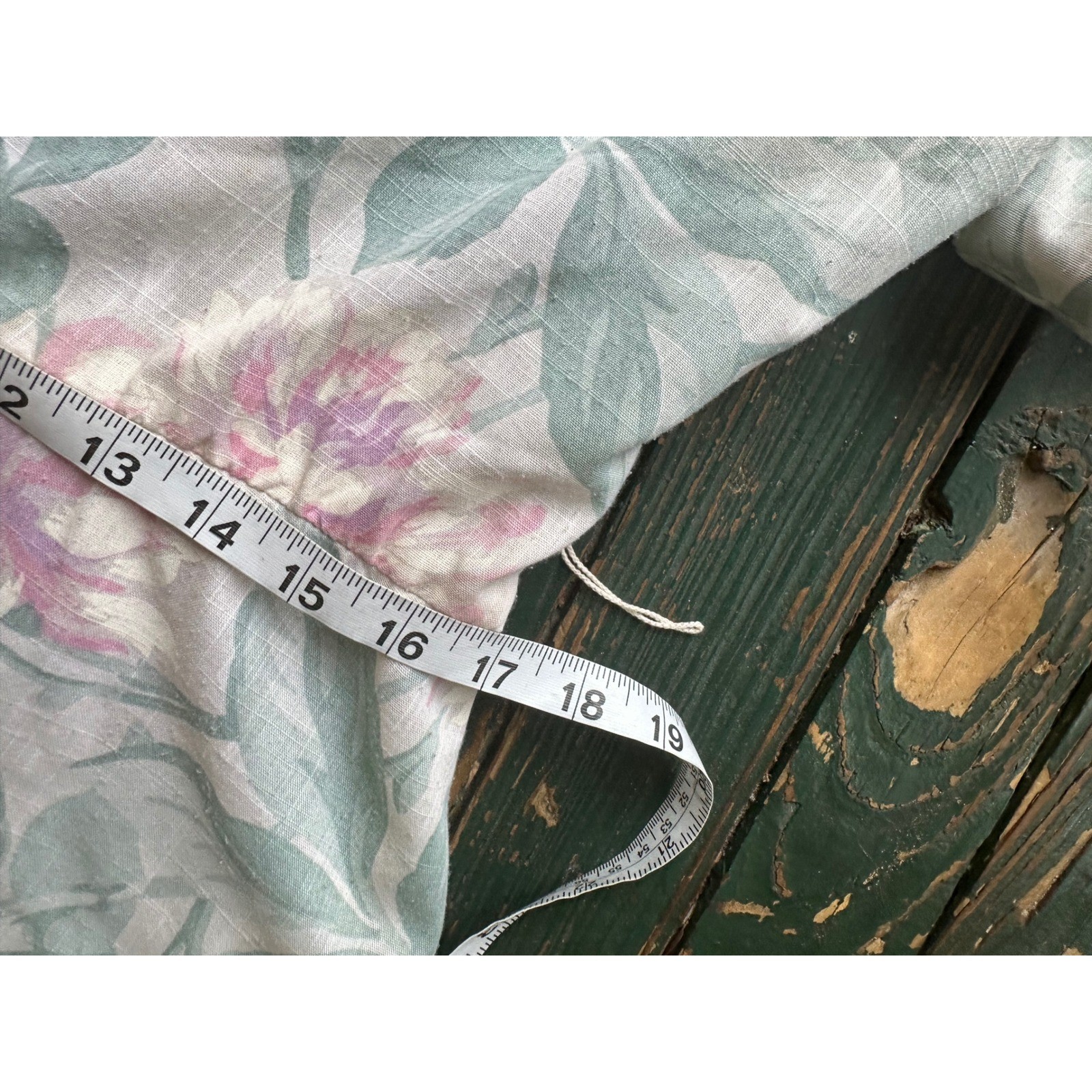 Stuart Alan Petites Vintage Floral Wrap Dress Pastel Purple Green Made in USA