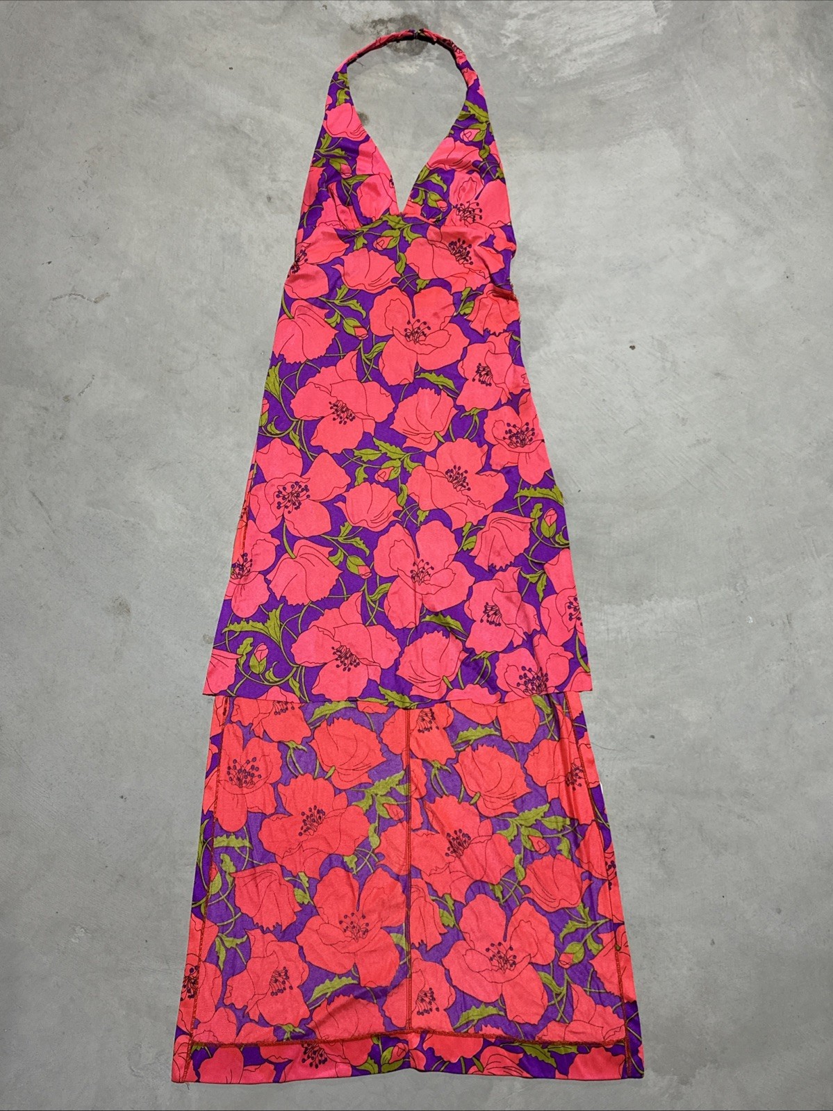 1960 Catalina Neon Floral Swim Dress Size 10 Psychedelic Flower Power California