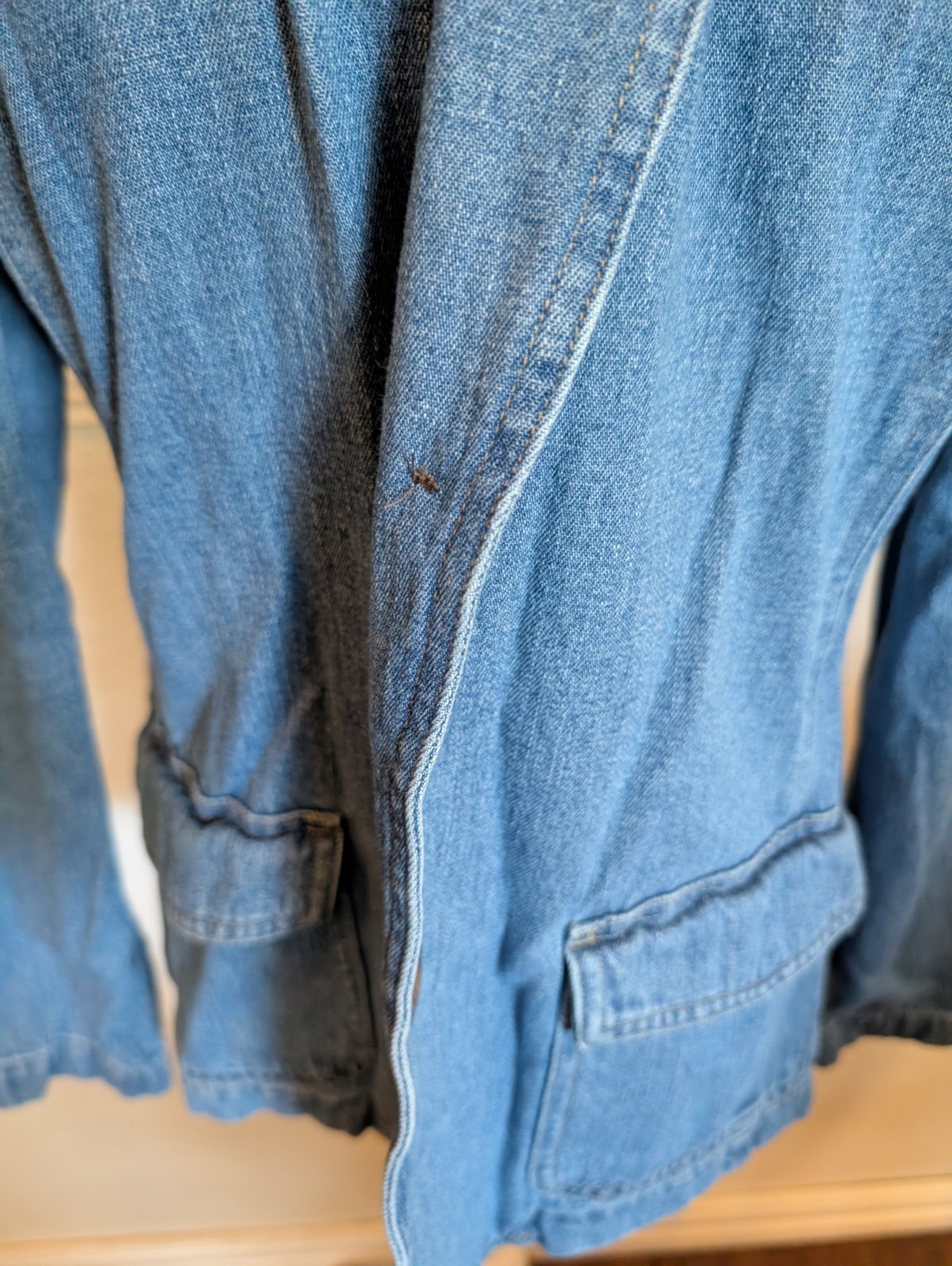 VTG Crazy Horse by Liz Claiborne 100% Cotton Denim Blazer Jacket Sz 10 Medium M
