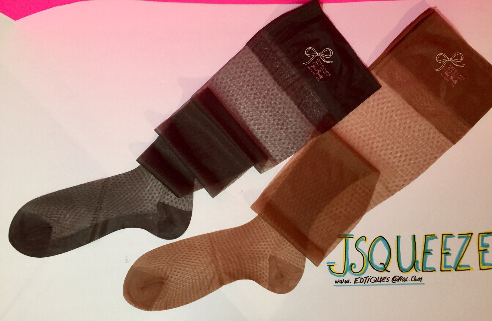 12 PAIRS 6 BLACK 6 CINNAMON Vintage 50 Nylon Stockings FLAT KNIT RHT 10 1/2X33”