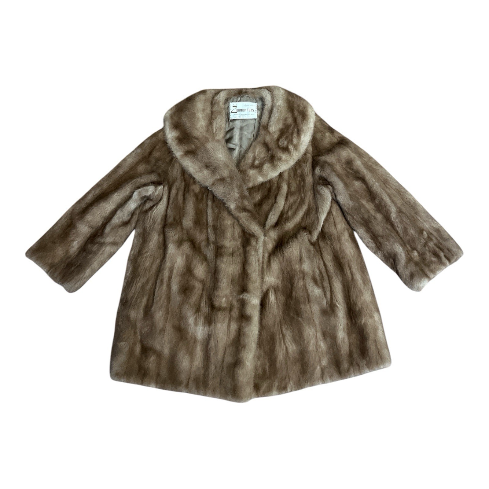 Zinman Furs Vintage Mink Stroller/Walking Coat Palomino Women’s Custom T4