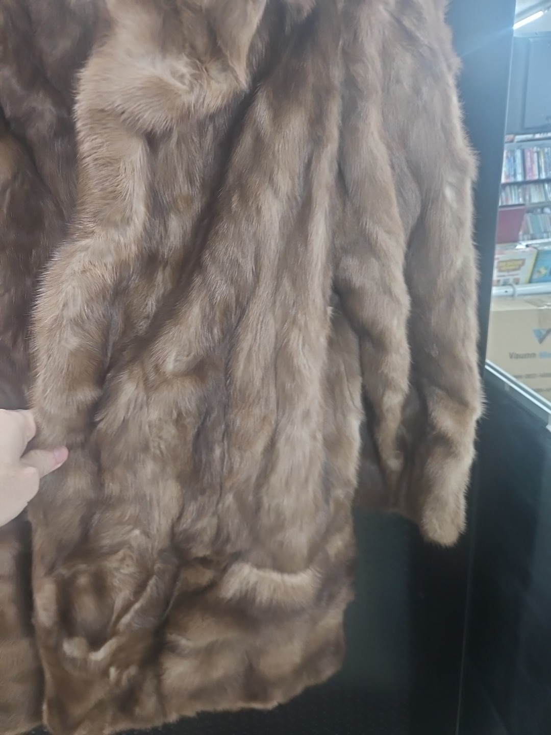 Natural Brown Mink Vintage EMBA Pastel Royal Quality Capelet Shawl Jacket Sz M